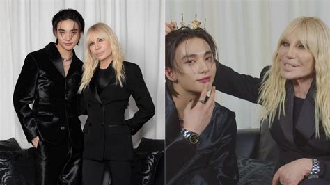 straykids versace|donatella Versace hyunjin.